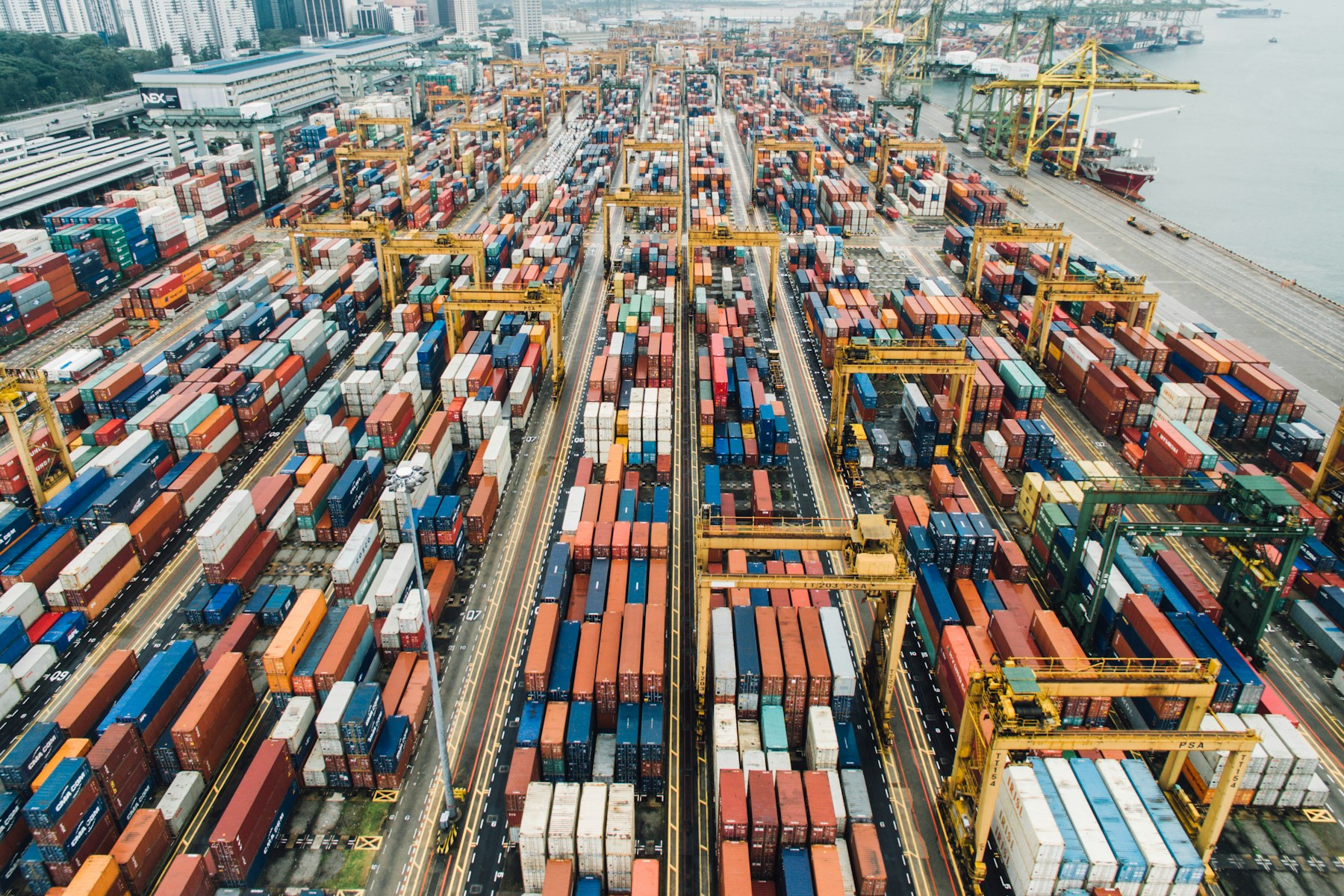 Container port supporting international product imports